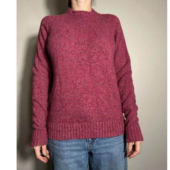 Peter Millar Extra Fine Merino Wool Blend Red Crewneck Sweater Size Large - Picture 1 of 5